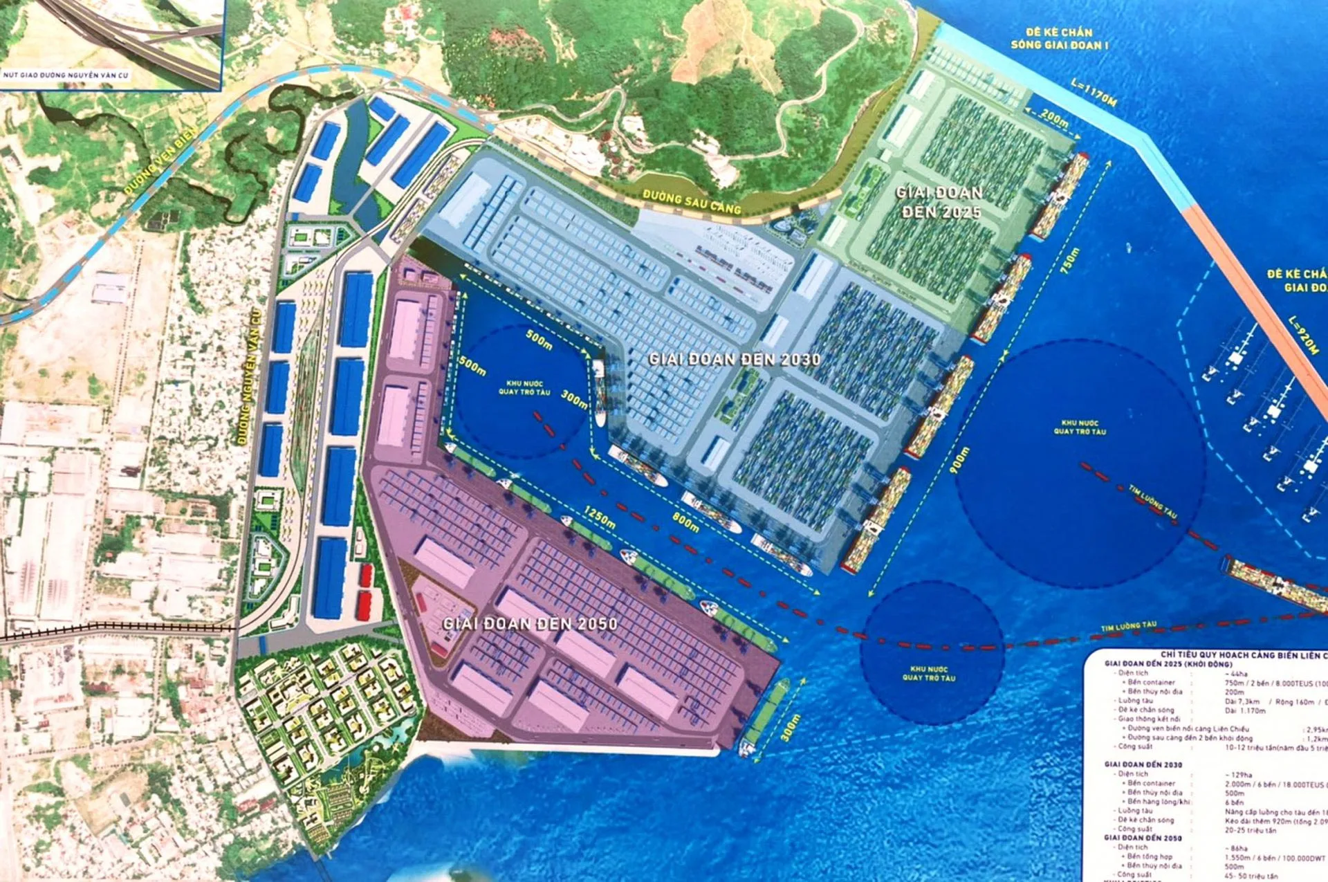 Tổng thể không gian xây dựng và phát triển Cảng Liên Chiểu đến năm 2050