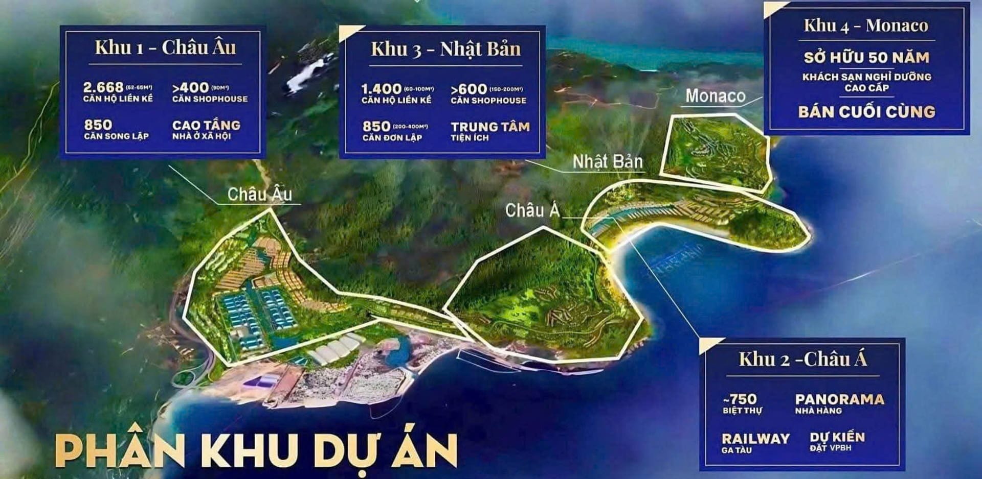 Vinhomes Hải Vân Bay có quy mô 512ha, bao gồm 4 phân khu: Châu Âu, Châu Á, Nhật Bản và Monaco. Vinhomes Hải Vân Bay có quy mô 512ha, bao gồm 4 phân khu: Châu Âu, Châu Á, Nhật Bản và Monaco. Dự án sở hữu hệ thống tiện ích cao cấp như Vinschool, Vinmec, VinWonders, trung tâm thương mại, nhà hàng Panorama 360° và bến du thuyền.