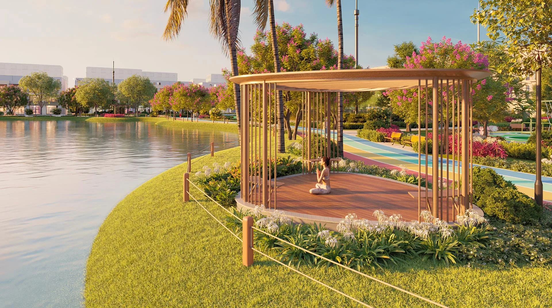 Không gian thiền định và phục hồi sức khỏe tại vườn sức khỏe Kenko Vinhomes Hải Vân Bay