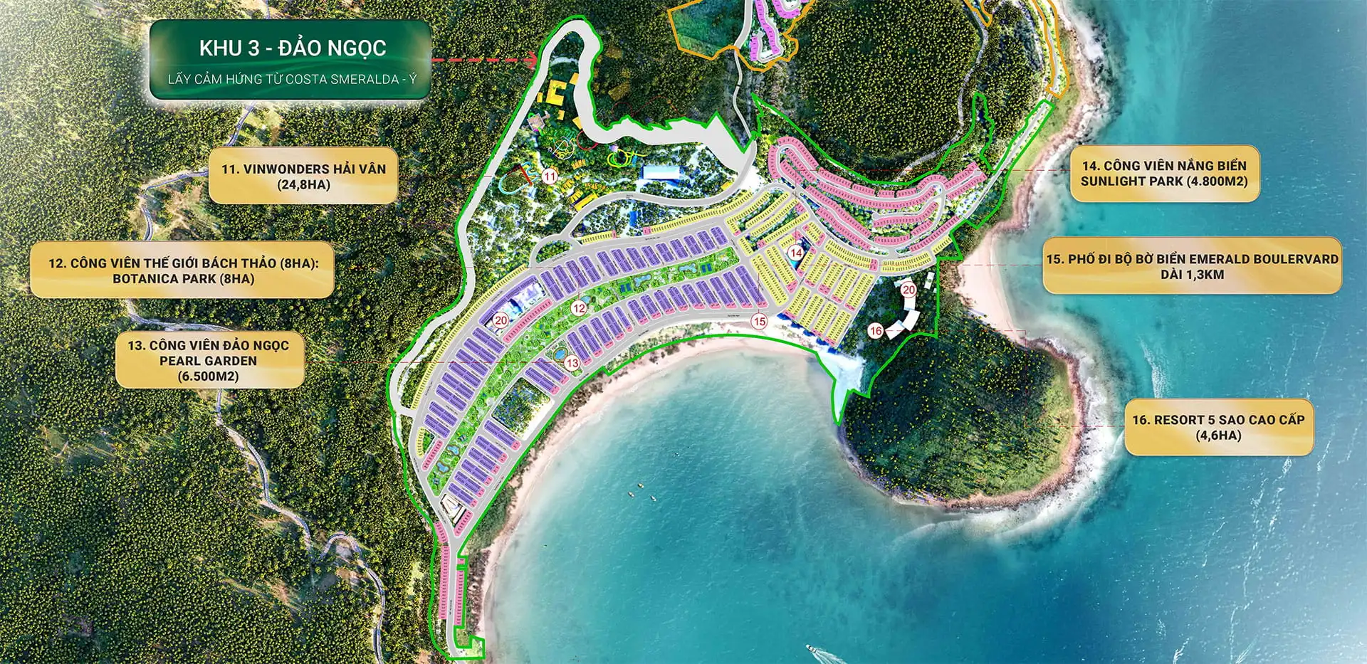 Mặt bằng phân khu Đảo Ngọc – Vinhomes Hải Vân Bay với các tiện ích nổi bật như VinWonders Hải Vân, Botanica Park, Pearl Garden và phố đi bộ ven biển Emerald Boulevard. Mặt bằng phân khu Đảo Ngọc – Vinhomes Hải Vân Bay với các tiện ích nổi bật như VinWonders Hải Vân, Botanica Park, Pearl Garden và phố đi bộ ven biển Emerald Boulevard
