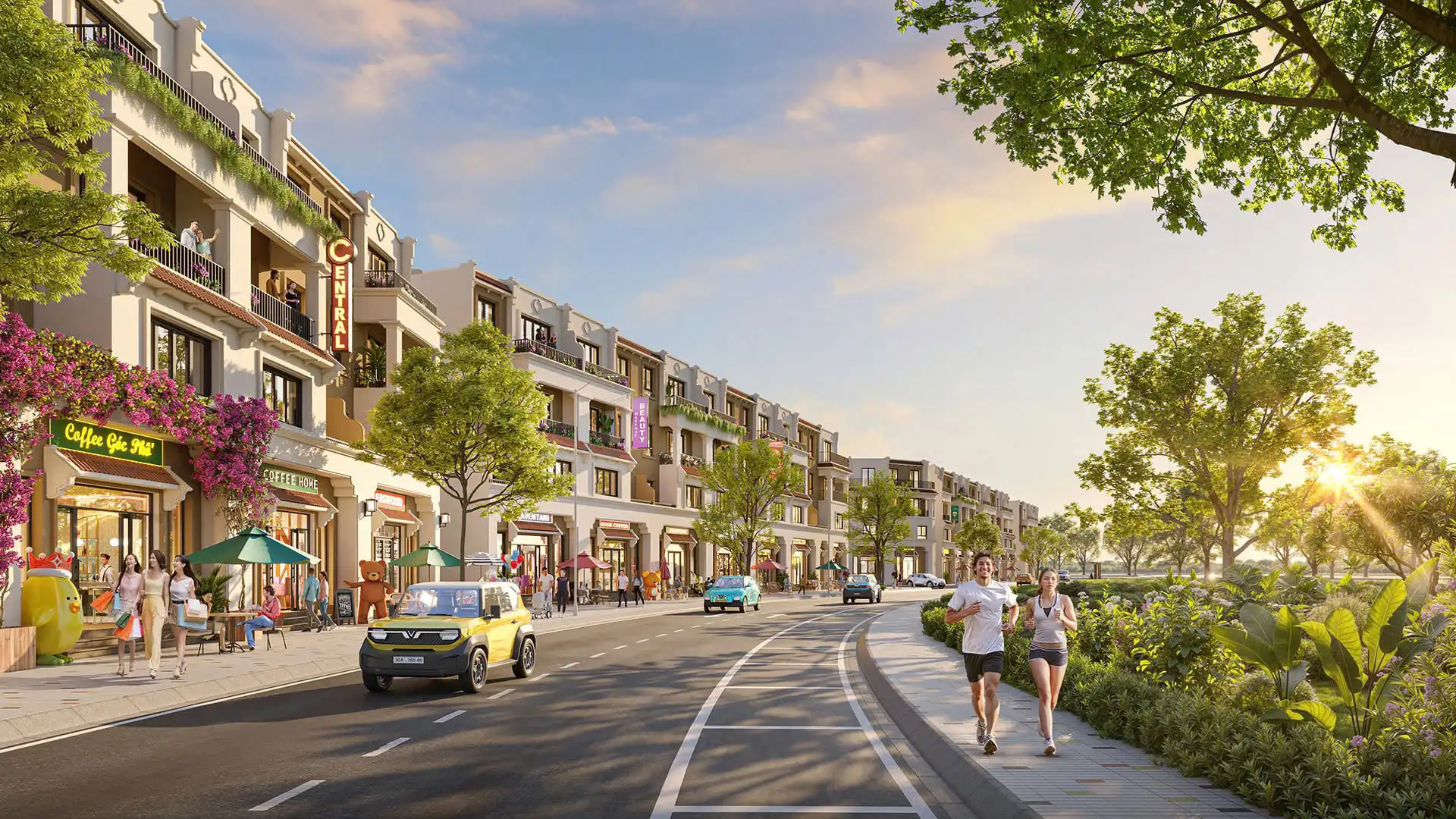 Phối cảnh Shophouse thương mại tại dự án Pearl Rivera