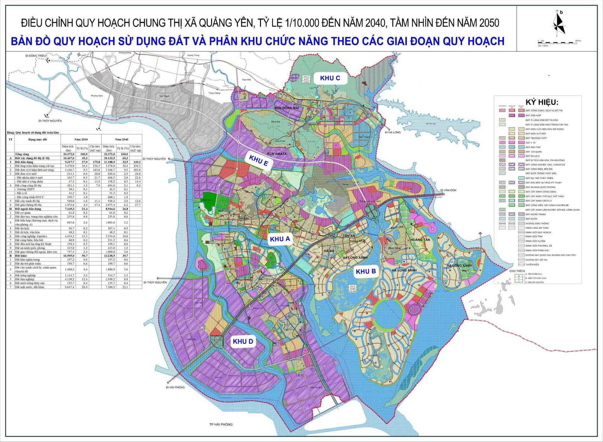 Quy hoạch dự án Vinhomes Hạ Long Xanh rộng tương đương với Quạn Hoàng Mai - Hà Nội