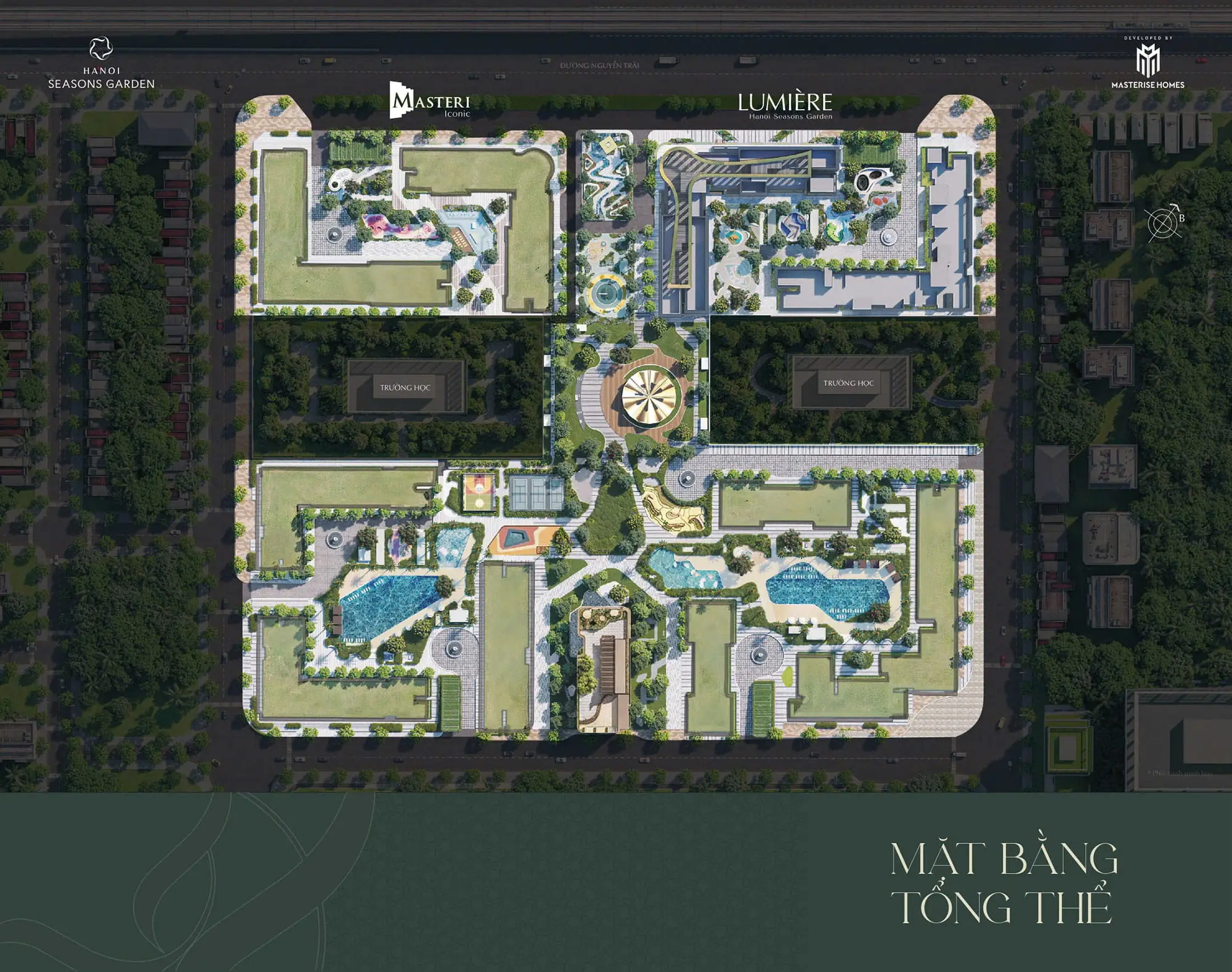 Mặt bằng phân khu tại Hanoi Seasons Garden